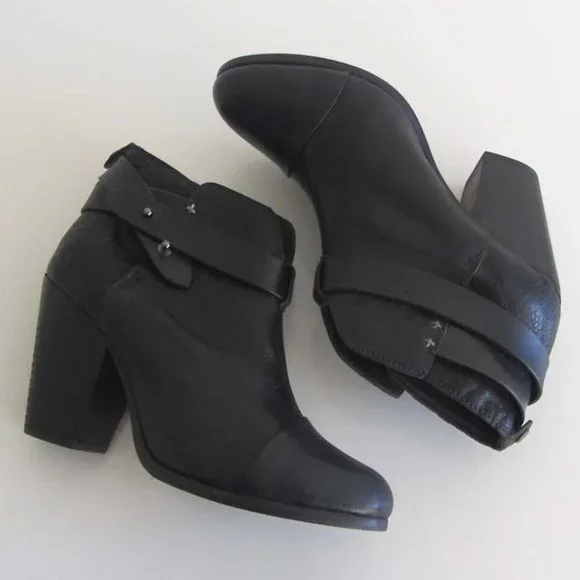 RAG & BONE Harrow strap block heel booties 37 / 7 US - Picture 3 of 8
